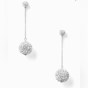 Kate Spade Razzle Dazzle silver linear earrings